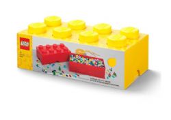 BRIQUE DE RANGEMENT LEGO 8 BOUTONS  - JAUNE